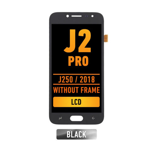 Samsung Galaxy J2 Pro (J250 / 2018) OLED Screen Assembly Replacement Without Frame (Refurbished) (Black)