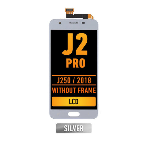 Samsung Galaxy J2 Pro (J250 / 2018) OLED Screen Assembly Replacement Without Frame (Refurbished) (Silver)