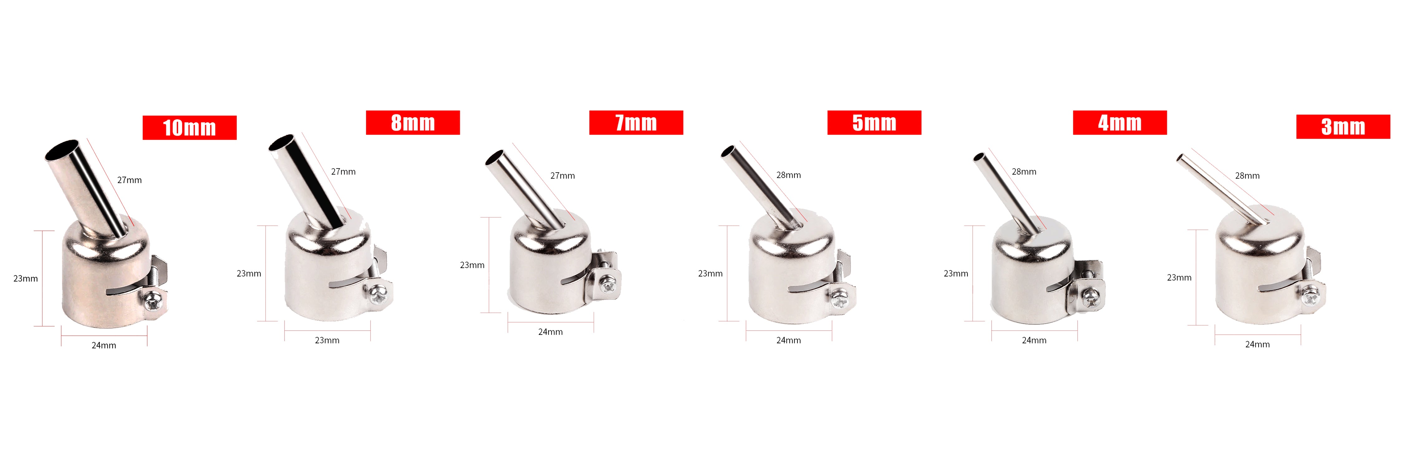 Kaigexin 850 Universal Hot Air Gun Head Short Welding Nozzle