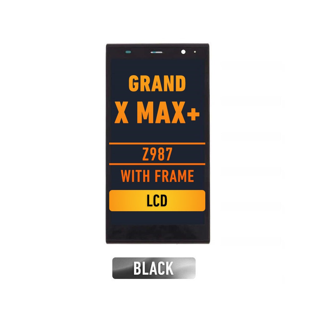 ZTE Grand X Max+ (Z987) LCD Screen Assembly Replacement (Black) (4G LT