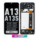 Samsung Galaxy A13 4G (A135 / 2022) LCD Screen Assembly Replacement With Frame (INCELL) (All Colors)