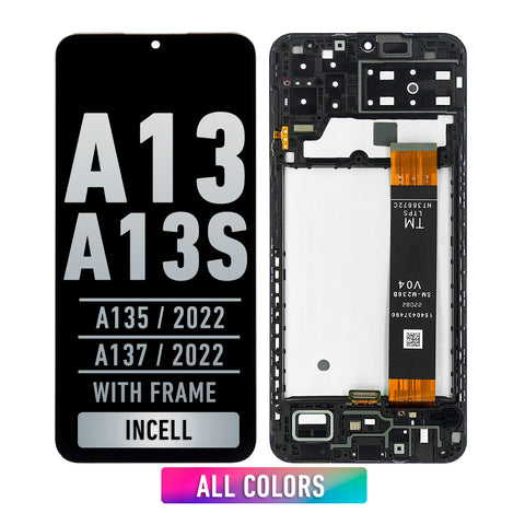 Samsung Galaxy A13 4G (A135 / 2022) LCD Screen Assembly Replacement With Frame (INCELL) (All Colors)