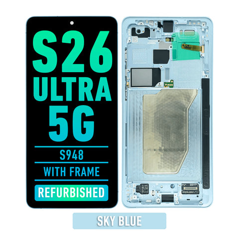 Samsung Galaxy S26 Ultra 5G OLED Screen Assembly Replacement With Frame (Refurbished) (Sky Blue)