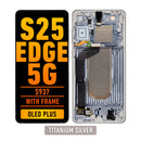 Samsung Galaxy S25 Edge 5G OLED Screen Assembly Replacement With Frame (OLED PLUS) (Titanium Silver)