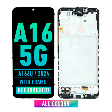 Samsung Galaxy A16 5G (A166U / 2024) LCD Screen Assembly Replacement With Frame (US Version) (Refurbished) (All color)