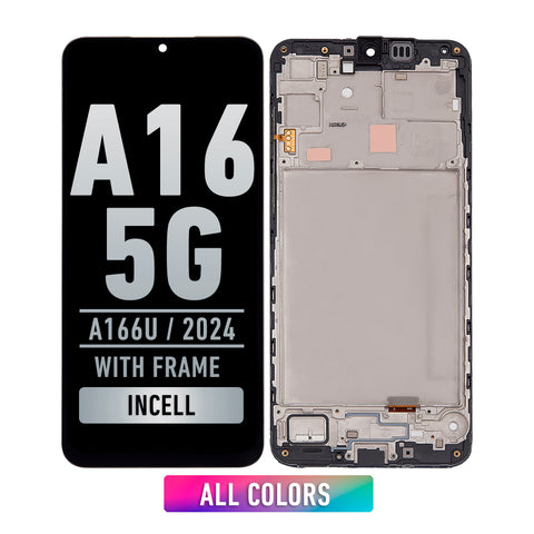Samsung Galaxy A16 5G (A166U / 2024) LCD Screen Assembly Replacement With Frame (US Version) (INCELL) (All color)