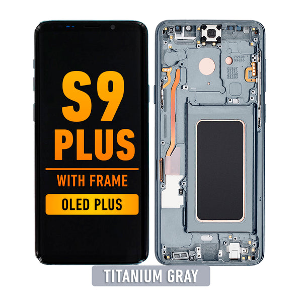 Samsung Galaxy S9 Plus OLED Screen Assembly Replacement With Frame (OLED PLUS) (Titanium Gray)