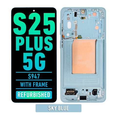 Samsung Galaxy S26 Plus 5G OLED Screen Assembly Replacement With Frame (Refurbished) (Sky Blue)