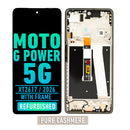 Motorola Moto G Power 5G (XT2617 /2026) LCD Assembly With Frame (Refurbished) (Pure Cashmere)