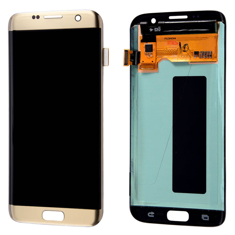 Samsung Galaxy S7 Edge OLED Screen Assembly Replacement Without Frame (All Version) (Refurbished) (Gold Platinum)