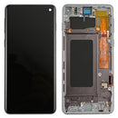 Samsung Galaxy S10 OLED Screen Assembly Replacement With Frame (Refurbished) (Ceramic / Prism Black)