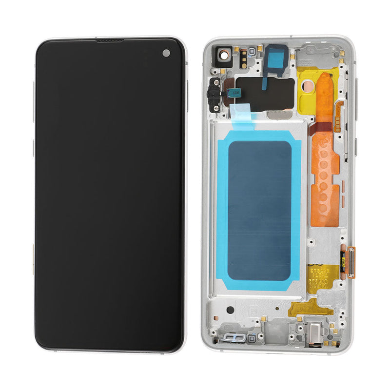 Samsung Galaxy S10E OLED Screen Assembly Replacement With Frame (Refurbished) (Prism White)