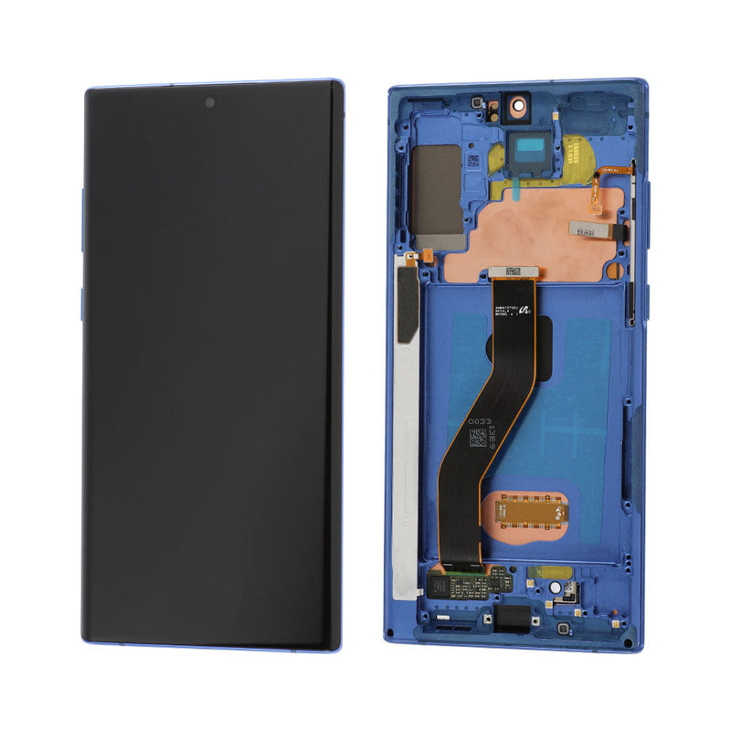 Samsung Galaxy Note 10 Plus / Note 10 Plus 5G OLED Screen Assembly Replacement With Frame (Refurbished) (Aura Blue)