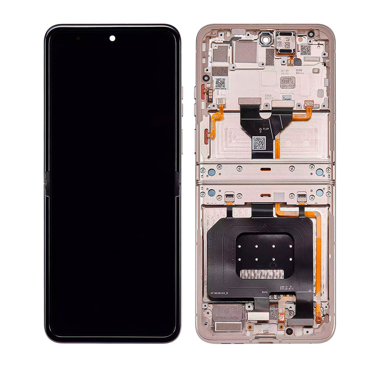 Motorola Razr 2024 / Razr 50 (XT2453 / 2024) OLED Assembly With Frame (Refurbished) (Beach Sand)