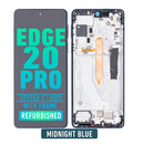 Motorola Edge 20 Pro (XT2153-1 / 2021) LCD Assembly With Frame (Refurbished) (Midnight Blue)