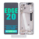 Motorola Edge 20 (XT2143 / 2021) LCD Assembly With Frame (Refurbished) (Frosted White)