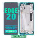 Motorola Edge 20 (XT2143 / 2021) LCD Assembly With Frame (Refurbished) (Frosted Emerald)
