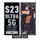 Samsung Galaxy S23 Ultra OLED Screen Assembly Replacement With Frame (Aftermarket Pull) (GOOD) (Phantom Black)