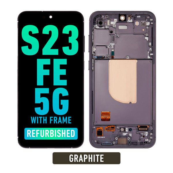 Samsung Galaxy S23 FE 5G OLED Screen Assembly Replacement With Frame (Refurbished) (Graphite)