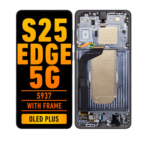 Samsung Galaxy S25 Edge 5G OLED Screen Assembly Replacement With Frame (OLED PLUS) (Titanium Jet Black)