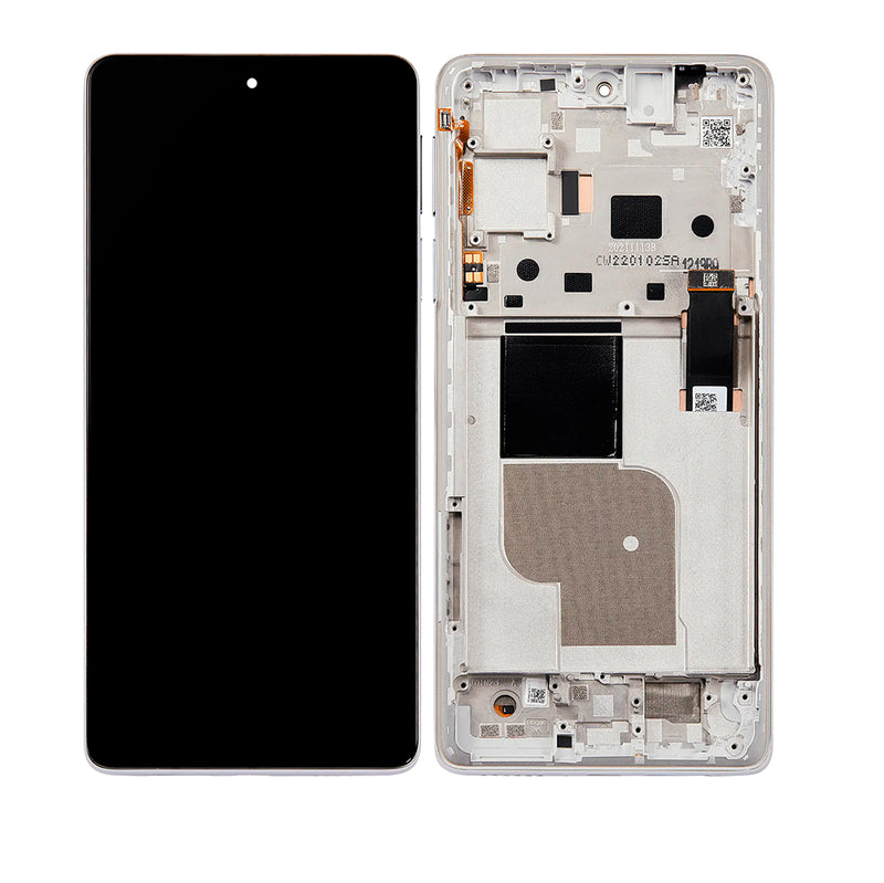 Motorola Edge Plus 5G UW (2022) / Edge 30 Pro (XT2201-1/4) OLED Assembly With Frame (Refurbished) (Stardust White)