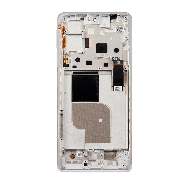 Motorola Edge Plus 5G UW (2022) / Edge 30 Pro (XT2201-1/4) OLED Assembly With Frame (Refurbished) (Stardust White)