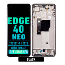 Motorola Moto Edge 40 Neo (XT2307-1 / 2023) OLED Assembly With Frame (Refurbished) (Black)