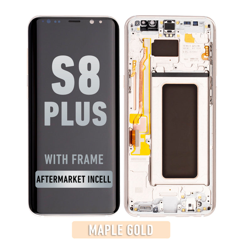 Samsung Galaxy S8 Plus LCD  Screen Assembly Replacement With Frame (Aftermarket Incell) (Maple Gold)