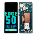 Motorola Moto Edge 50 (XT2407-3 / 2024) OLED Assembly With Frame (Refurbished) (Jungle Green)