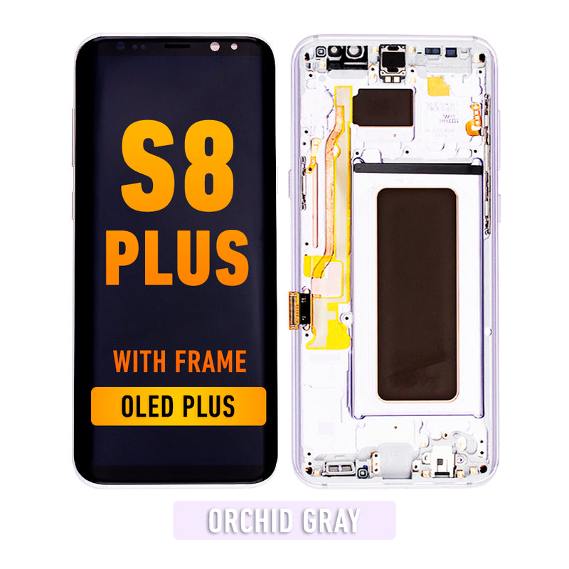 Samsung Galaxy S8 Plus LCD  Screen Assembly Replacement With Frame (OLED PLUS) (Orchid Gray / Purple)