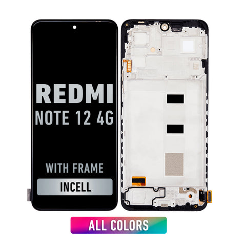 Redmi Note 12 4G LCD Screen Assembly Replacement With Frame (Incell) (All Colors)