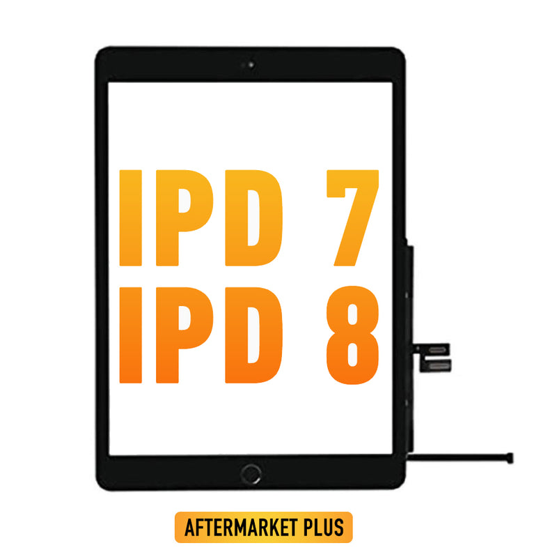 iPad 7 (10.2 / 2019) / iPad 8 (10.2 / 2020) / iPad 9 (10.2 / 2021) Digitizer Replacement (Home Button Pre-Installed) (Aftermarket Plus) (Black)