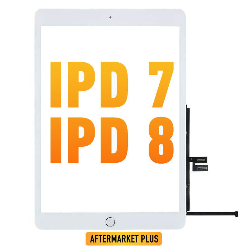 iPad 7 (10.2 / 2019) / iPad 8 (10.2 / 2020) / iPad 9 (10.2 / 2021) Digitizer Replacement (Home Button Pre-Installed) (Aftermarket Plus) (White)