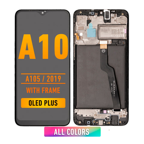 Samsung Galaxy A10 (A105 / 2019) LCD Screen Assembly Replacement With Frame (Single Card Version) (OLED PLUS) (All Colors)