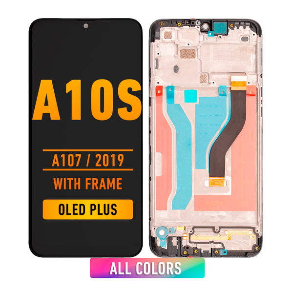 Samsung Galaxy A10s (A107 / 2019) LCD Screen Assembly Replacement With Frame (OLED PLUS) (All Colors)