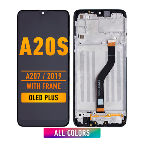 Samsung Galaxy A20s (A207 / 2019) OLED Screen Assembly Replacement With Frame (OLED PLUS) (All Colors)