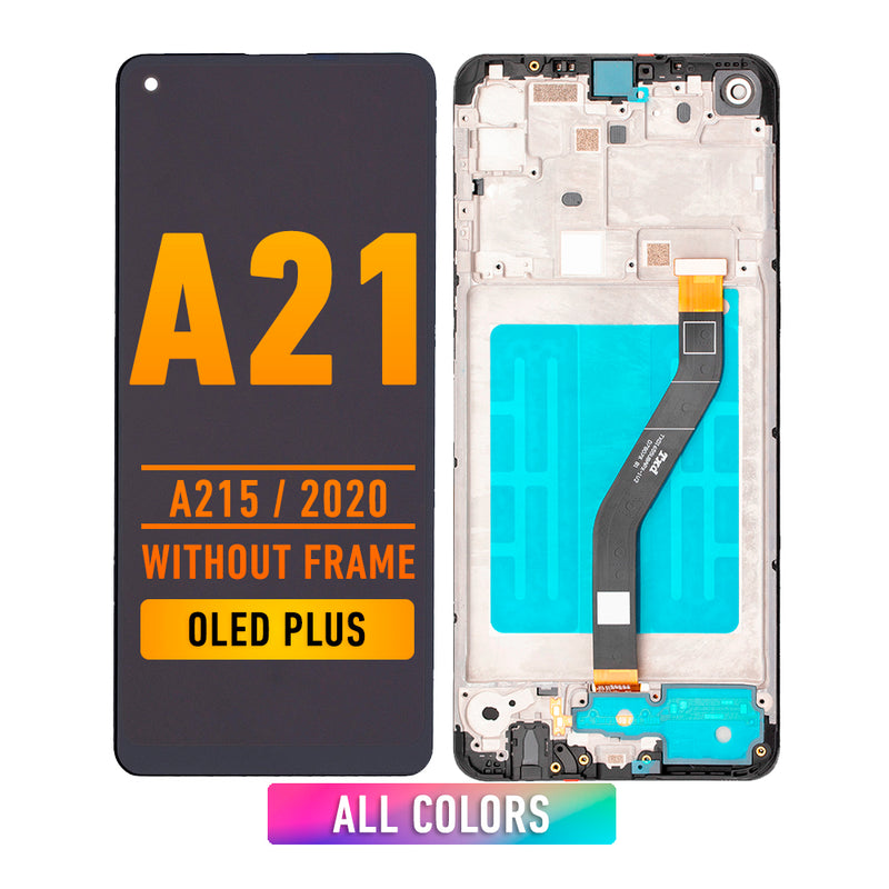 Samsung Galaxy A21 (A215 / 2020) OLED Screen Assembly Replacement With Frame (OLED PLUS) (All Colors) (OLED PLUS)