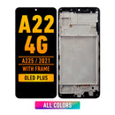 Samsung Galaxy A22 4G (A225 / 2021) OLED Screen Assembly Replacement With Frame (OLED PLUS) (All Colors)