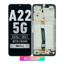Samsung Galaxy A22 5G (A226 / 2021) LCD Screen Assembly Replacement With Frame (Aftermarket Incell) (All Colors)