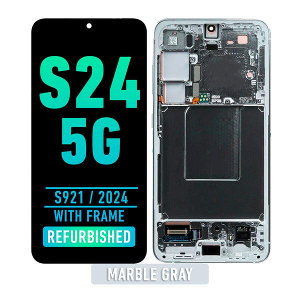 Samsung Galaxy S24 OLED Screen Assembly Replacement With Frame (Refurbished) (Marble Gray)