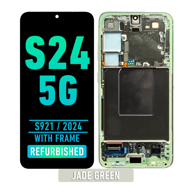 Samsung Galaxy S24 OLED Screen Assembly Replacement With Frame (Refurbished) (Jade Green)