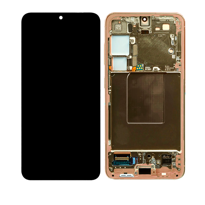 Samsung Galaxy S24 OLED Screen Assembly Replacement With Frame (Refurbished) (Sandstone Orange)