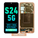 Samsung Galaxy S24 OLED Screen Assembly Replacement With Frame (Refurbished) (Sandstone Orange)