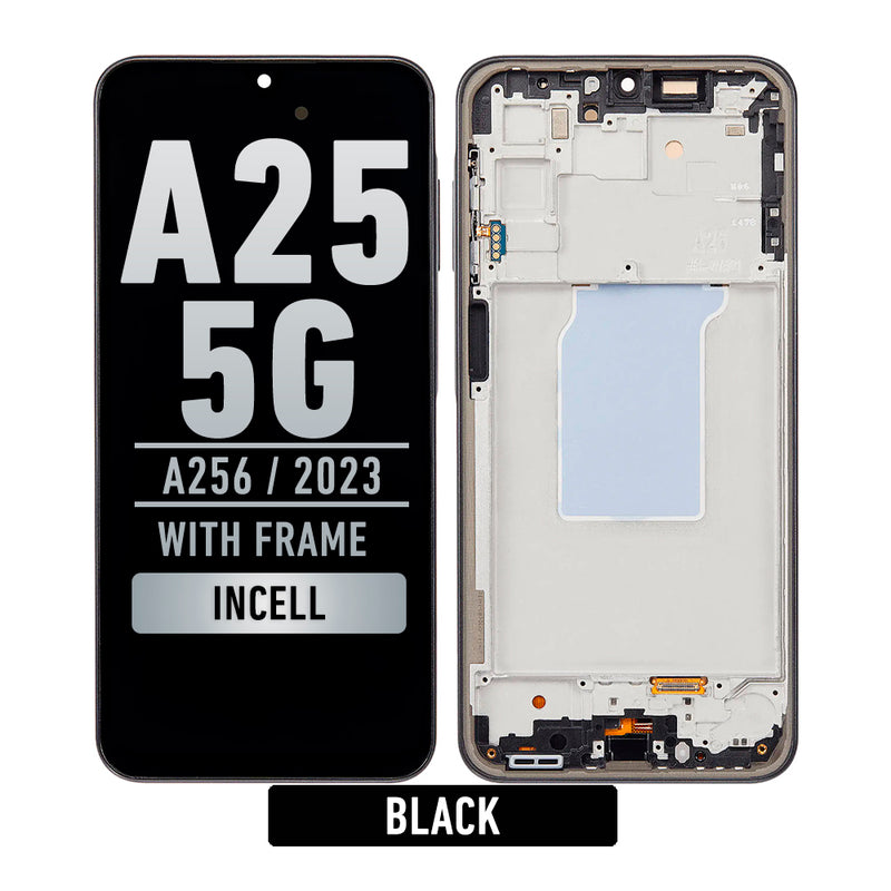 Samsung Galaxy A25 5G (A256 / 2023) LCD Screen Assembly Replacement With Frame (INCELL) (All Colors)