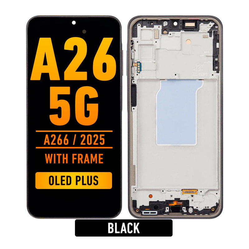 Samsung Galaxy A26 5G (A266 / 2025 ) OLED Screen Assembly Replacement With Frame (OLED PLUS) (Black)