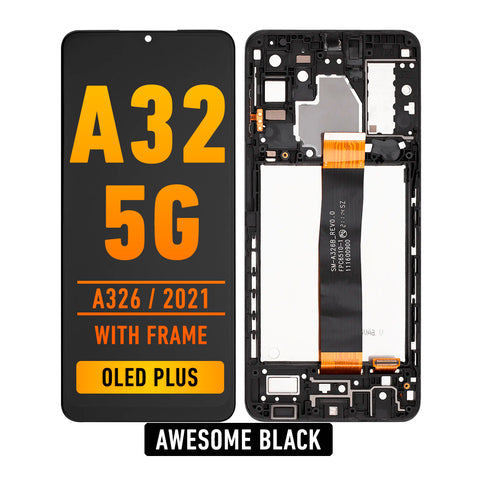 Samsung Galaxy A32 5G (A326 / 2021) OLED Screen Assembly Replacement With Frame (OLED PLUS) (All Version) (Awesome Black)
