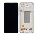 Samsung Galaxy A36 5G (A366 / 2025) OLED Screen Assembly Replacement With Frame (Refurbished) (White)