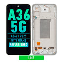 Samsung Galaxy A36 5G (A366 / 2025) OLED Screen Assembly Replacement With Frame (Refurbished) (Lime)