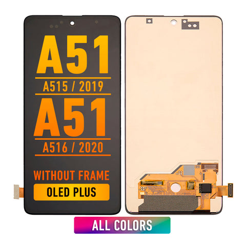 Samsung Galaxy A51 (A515 / 2019) (6.46) OLED Screen Assembly Replacement Without Frame (Refurbished) (All Colors)