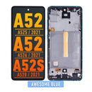 Samsung Galaxy A52 4G (A525 / 2021) (6.36") OLED Screen Assembly Replacement With Frame (OLED PLUS) (Awesome Blue)